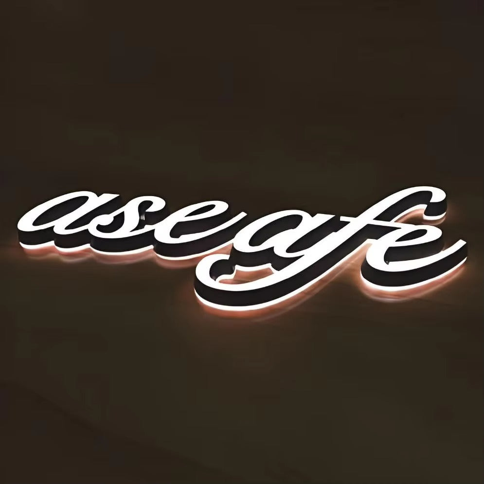 Acrylic Mini Channel Letters sign – Custom LED Illuminated Sign for Storefronts, Retail Shops, Salons & Indoor Business Branding