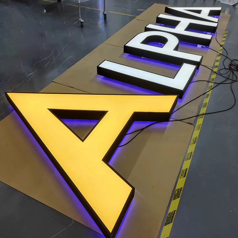 Trim Cap Face Lit Channel Letters Signs for Storefronts, Retail Shops, Restaurants, Cafés, Salons, Offices, and Shopping Centers.