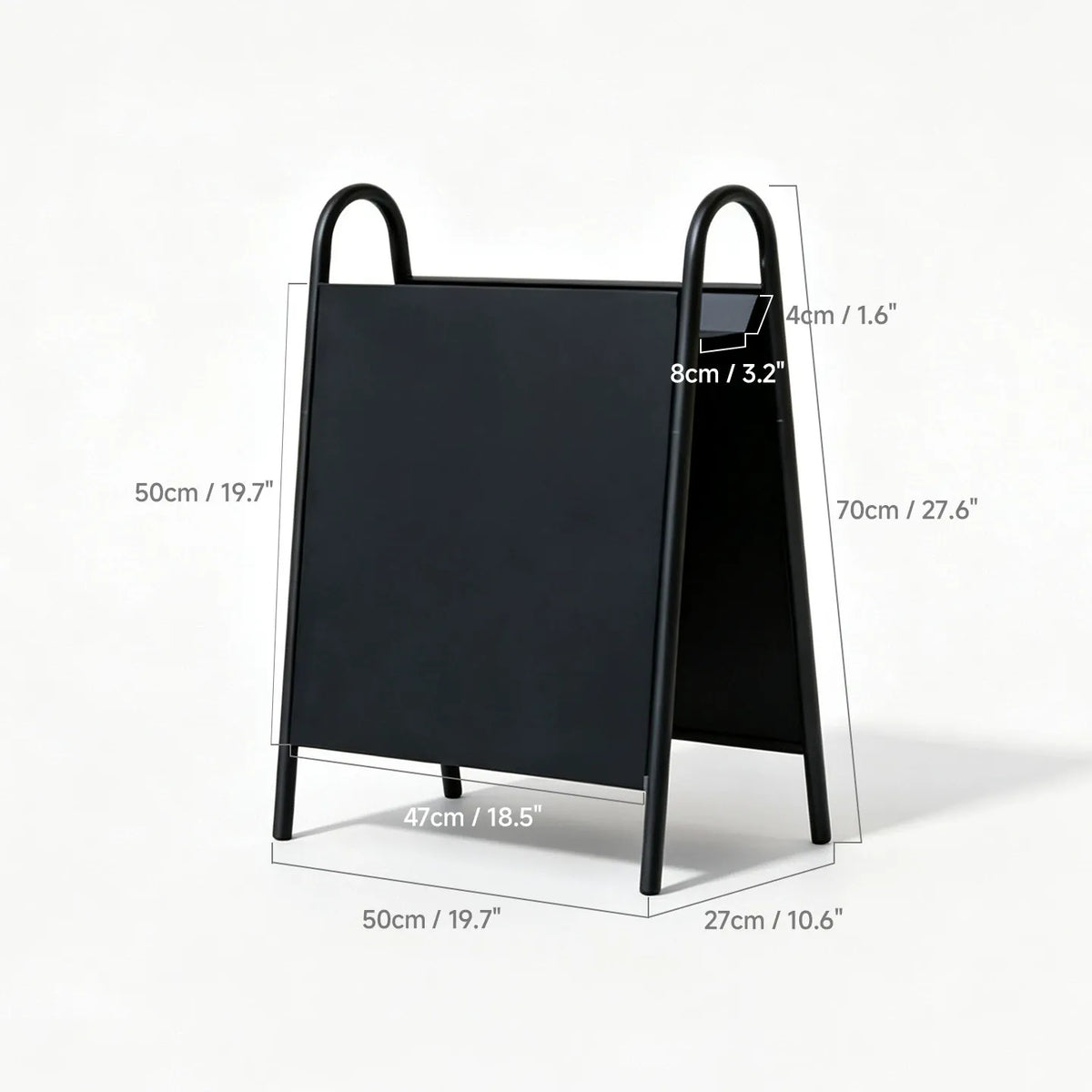 Custom Metal A-Frame Sign, Double-Sided Sidewalk Sandwich Board for Business