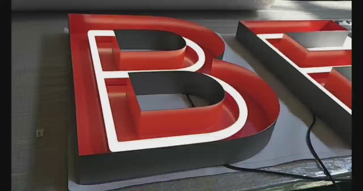 Load video: Frosted FaceLit Channel Letters video