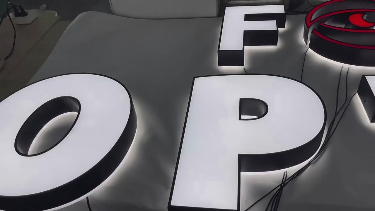 Load video: Frosted FaceLit Channel Letters video