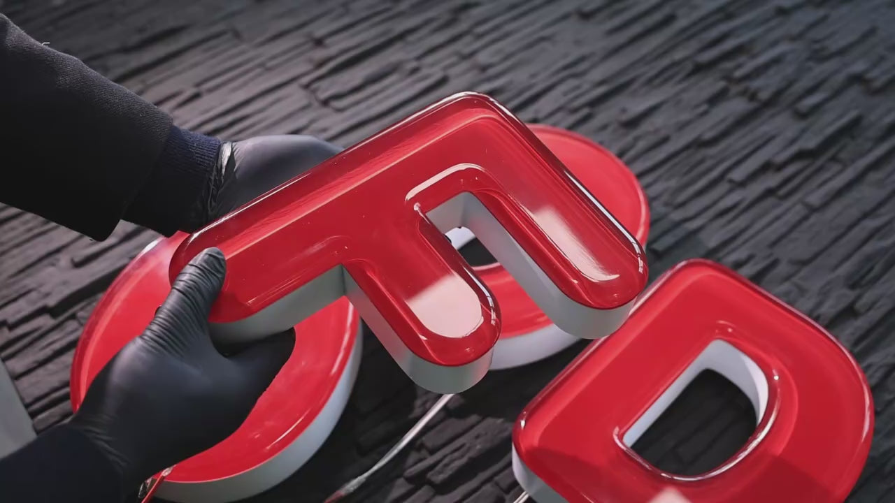 Load video: Frosted FaceLit Channel Letters video
