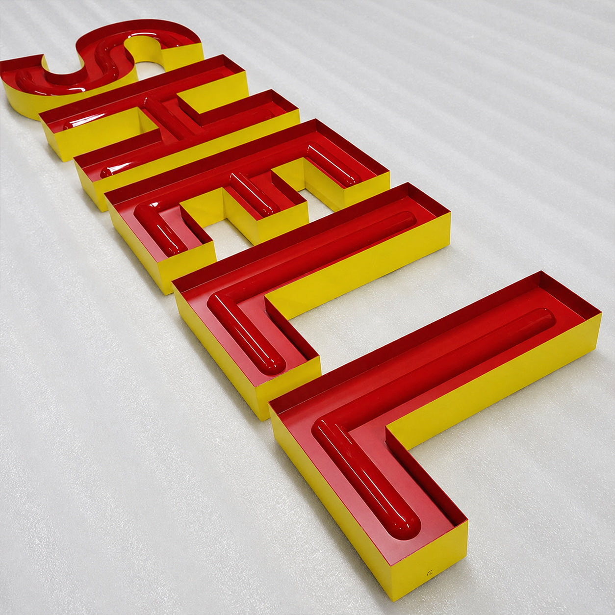 Custom Faux Acrylic Neon Channel Letters with Stainless Steel Backing – LED Storefront Sign for Shops, Restaurants & Salons
