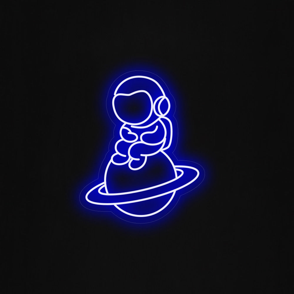 Astronaut Planet LED Neon Sign