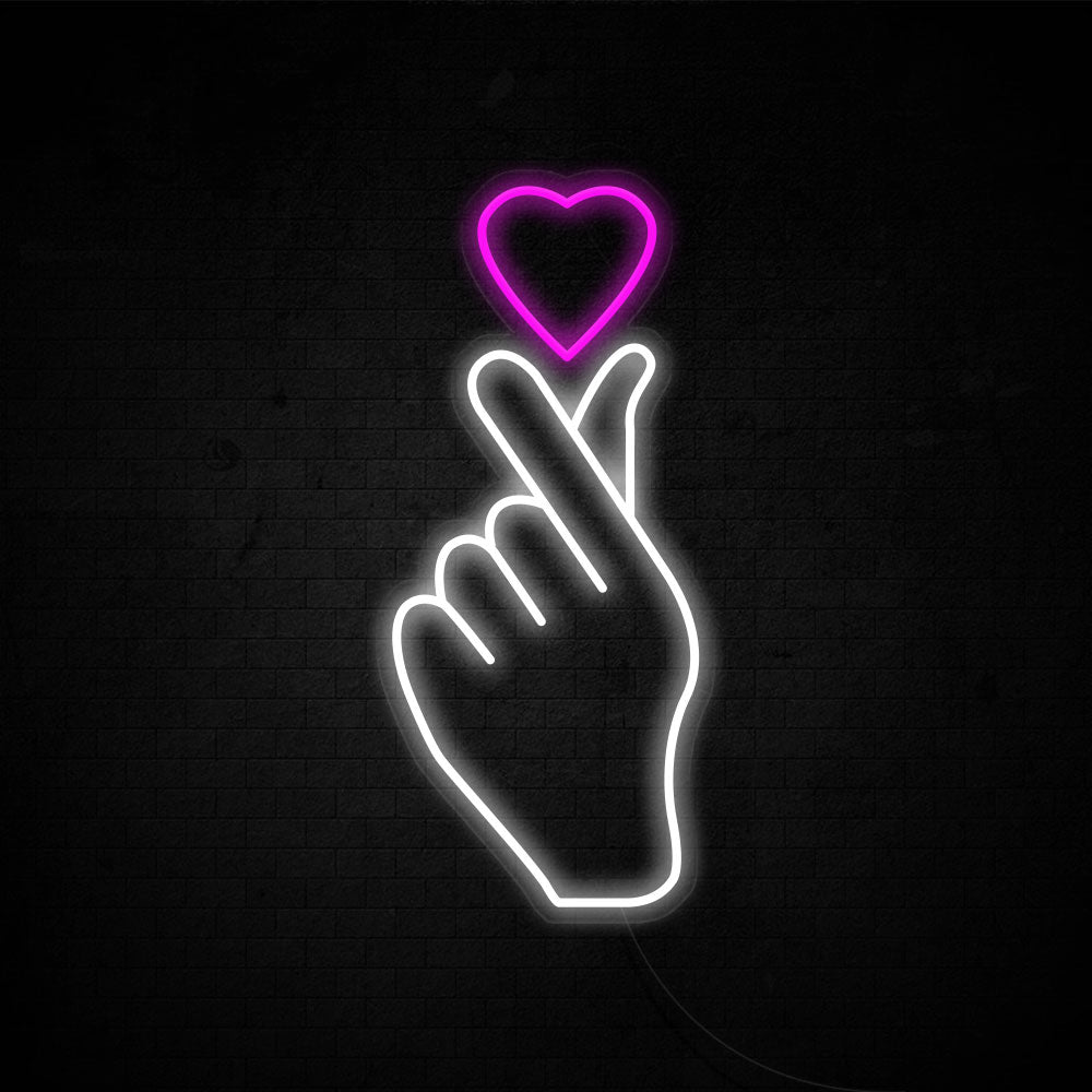 finger heart LED Neon Sign