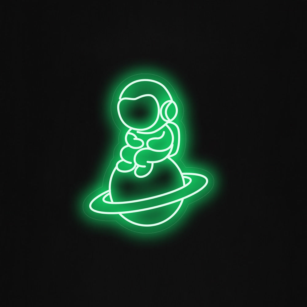 Astronaut Planet LED Neon Sign