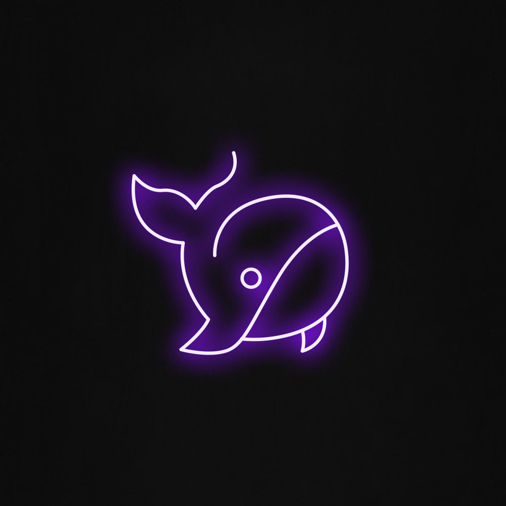 Whale LED Neon Sign